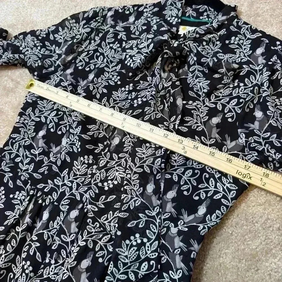 Boden Sylvia Shirt Dress Black Parrot Paradise Novelty Career Classy Twee Size 6 - Picture 12 of 15